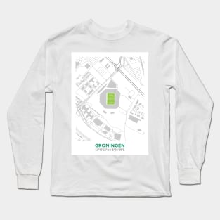 Euroborg Stadium Map Design Long Sleeve T-Shirt